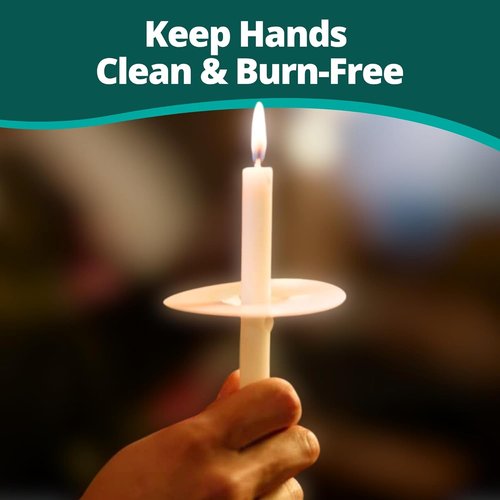 Concordia Supply Candle Drip Protectors - 3” Paper Disc Covers for Taper & Vigil Candles | 250 Count Box