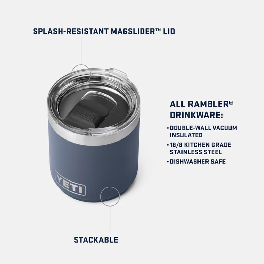 YETI Rambler 10 oz Lowball - Vacuum Insulated Stainless Steel with MagSlider Lid | Agave Teal