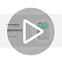 Modern Nightstand with Charging Station & App LED Lights - 2 Drawers