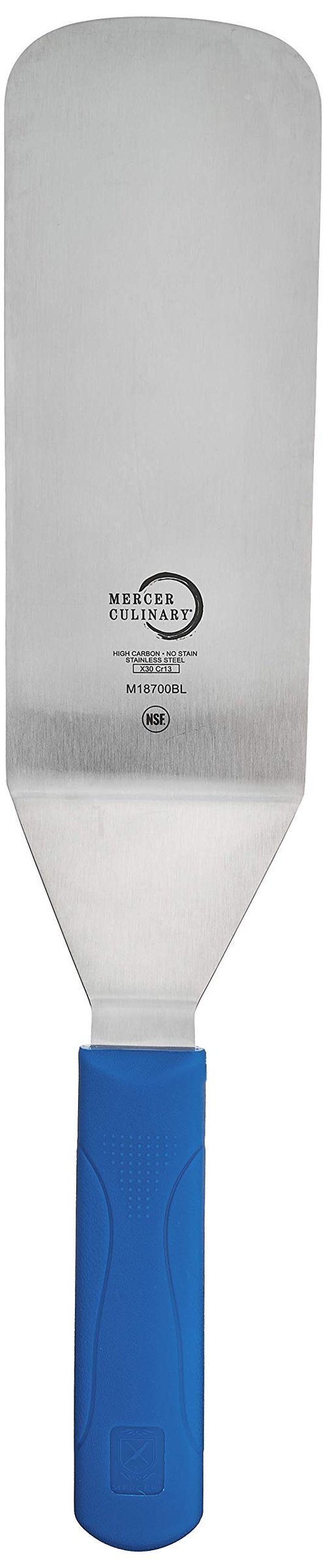 Mercer Culinary Millennia TurnerHandle, 8 Inch x 3 Inch Blade, Blue Handle