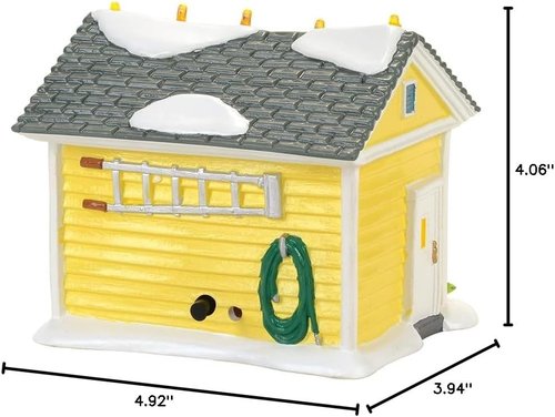 Department 56 | Snow Village National Lampoon Christmas Vacation Griswold Holiday Garage - Lit Building, 4.06 Inch, Multicolor