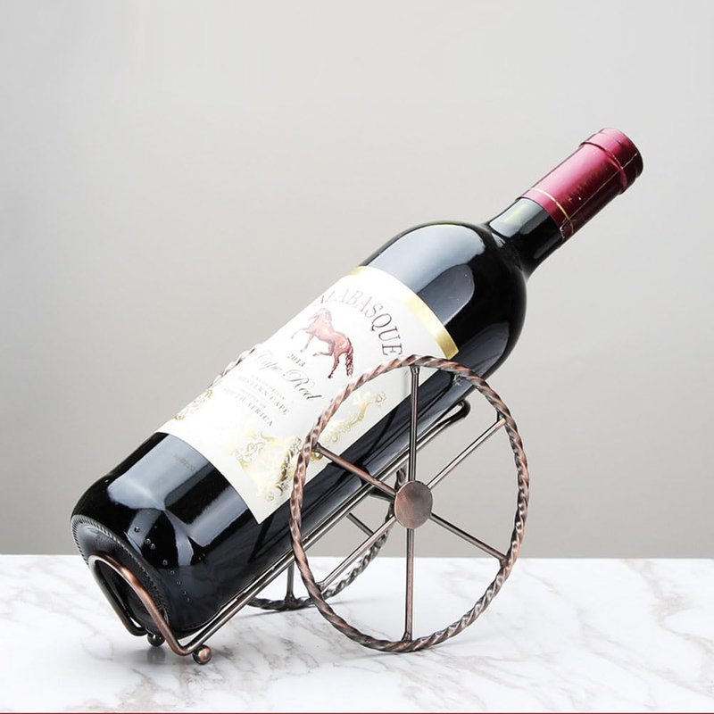 kaileyouxiangongsi Countertop Wine Rack, for Wine Storage - Red Bronze Metal Wine Rack for Living Room, Dining Room, Wine Cellar, Bar