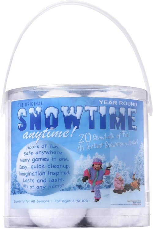Anytime Indoor Snowball Fight - 20 Pack of Soft, Safe Snowballs for Year-Round Fun