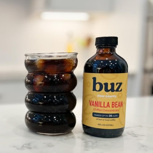Buz Vanilla Bean Coffee Concentrate - Rich Flavor in Convenient 8oz Bottle