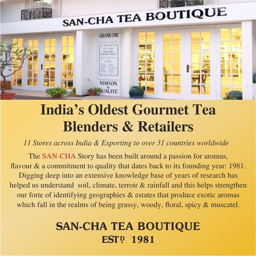 Sancha Tea Boutique, Chamomile Green Tea, Green Teas for Stress & Anxiety, Finest Bed time & Night Time, 100g Loose Leaves, Floral & Vegetal Notes