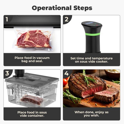 Sous Vide Container with Lid and Built-in Rack Double-Door Design 11.6 QT Sous Vide Containers Grey Sous Vide Pot for Most Sous Vide Machines