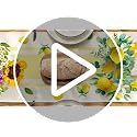Artoid Mode 13x90 inch Yellow Stripes Table Runner – Lemon Summer Kitchen Dining Decor