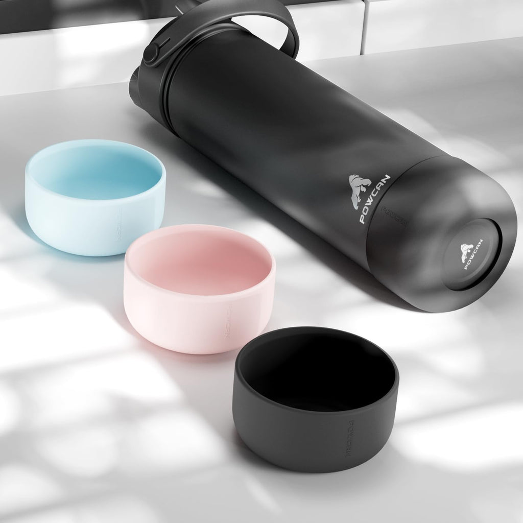 POWCAN Silicone Water Bottle Boot - Anti-Slip, Non-Toxic & Tear-Resistant Protective Sleeve