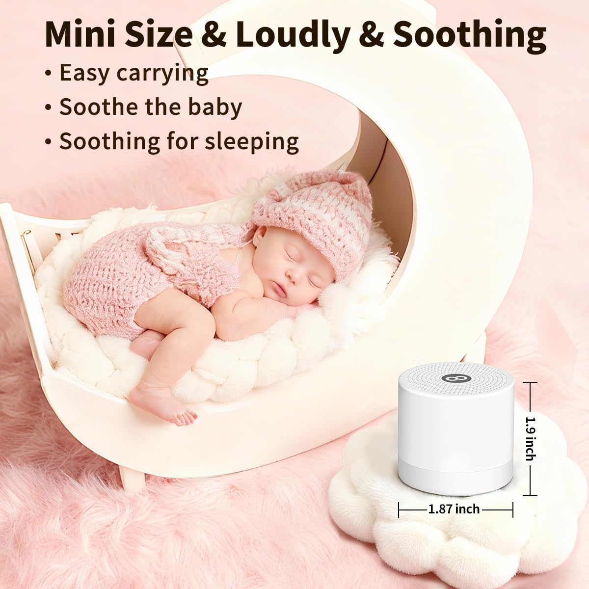 Sound Machine Mini | White Noise Machine with 30 Soothing Sounds & Timers - Portable for Travel