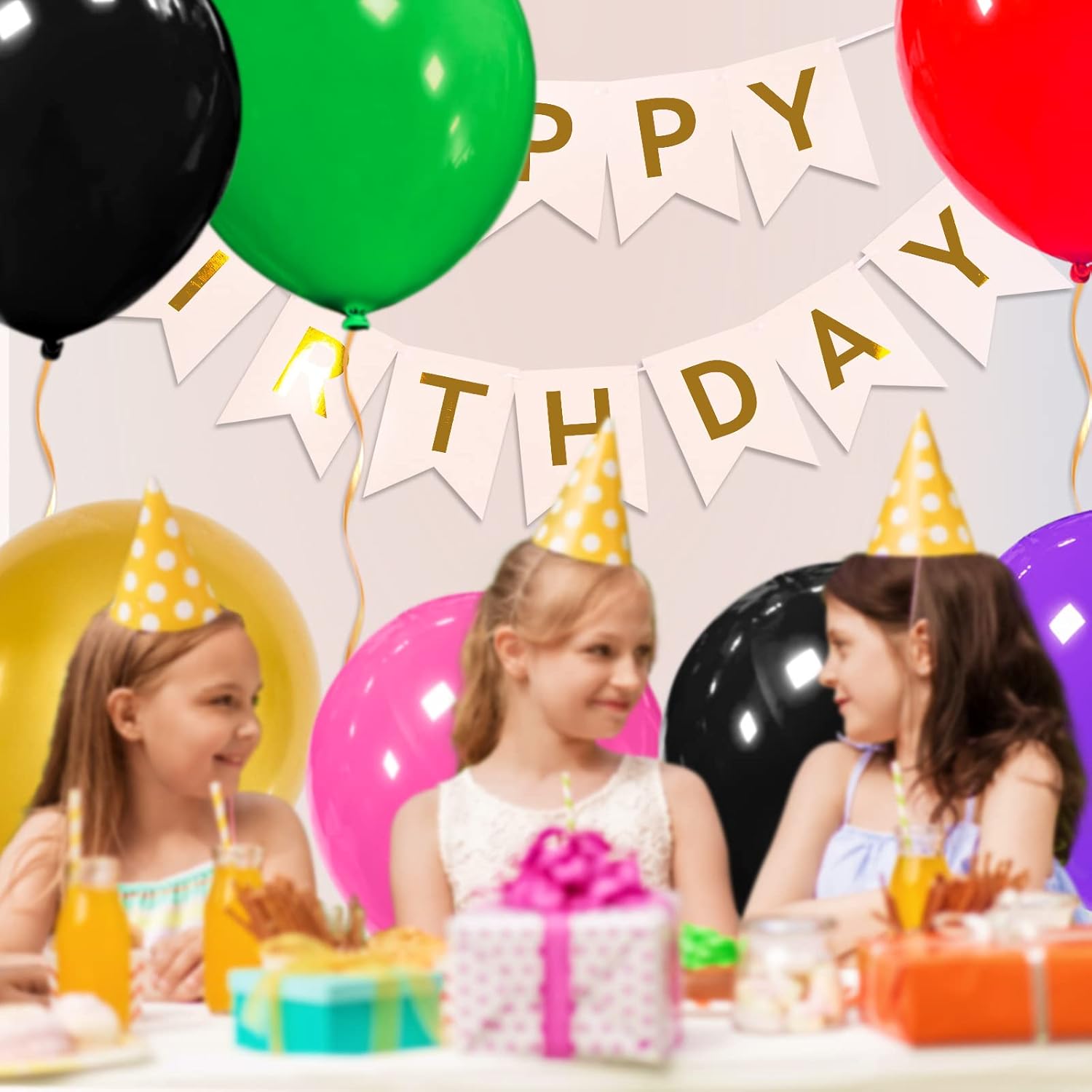 Skiennix 32Pcs Black 18-Inch Big Balloons - Round Latex Party Decorations for Birthdays & Weddings