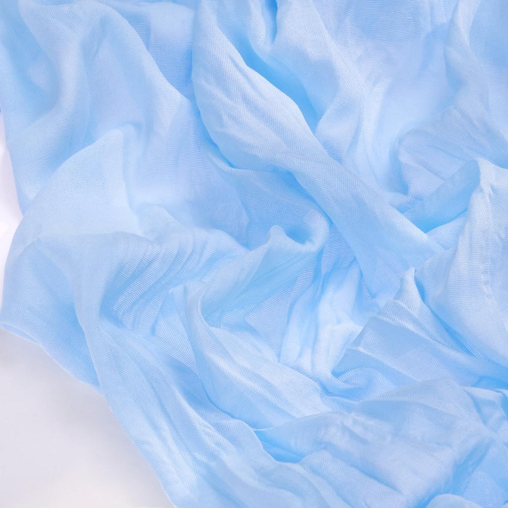 Socomi Blue Cheesecloth Table Runner - Light Blue Boho Rustic Design | 120 Inch for Weddings & Events