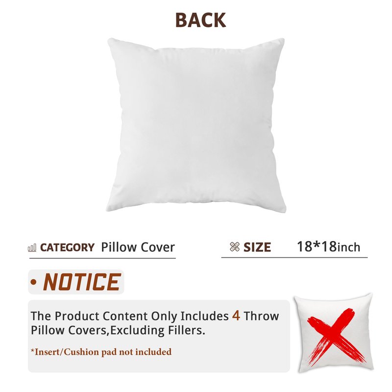 Winter Christmas Pillow Covers Set of 4, Elegant Luxury White Gold Balls Ornament Wreath Throw Pillows Case, Cozy Gift Box Festive Decorative Square Home Sofa Bed Couch Accents Covers 18x18 Inch