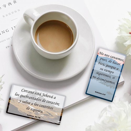 1Step2Dream Spanish Prayer Cards - 100 Unique Bible Verses | Inspirational Christian Gifts