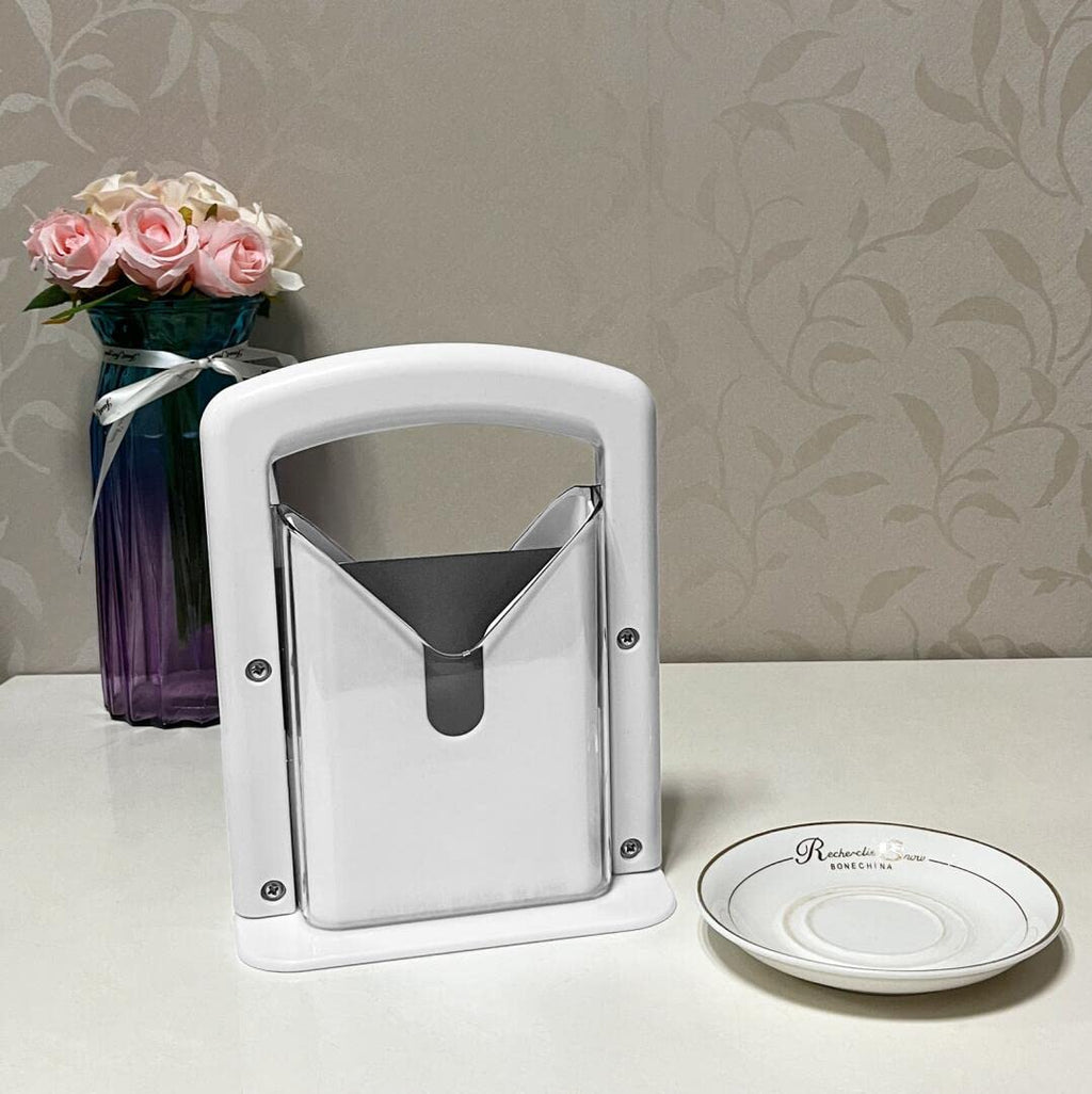 Bagel Slicer, Bagel Cutter Stainless Steel (White)