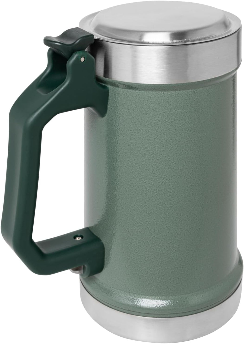 STANLEY Classic Beer Stein - 24 oz Insulated Stainless Steel Mug with Flip-Up Lid & Built-In Opener | Hammertone Green