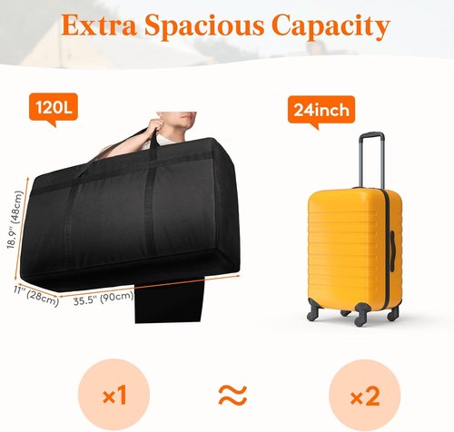 Lifewit 120L Extra Large Duffle Bag - Heavy Duty, Foldable Travel Storage with Zippers & Handles