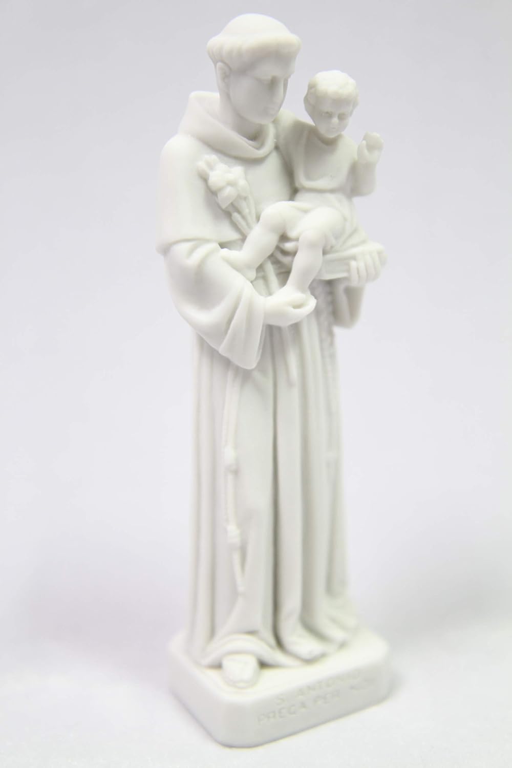 Vittoria Collection | 6" Saint Anthony De Padua White Statue - Exquisite Italian Craftsmanship