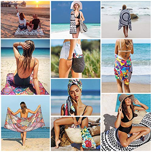 Oversized Terry Beach Towel 36x72 - Soft Extra Large Pool & Travel Blanket