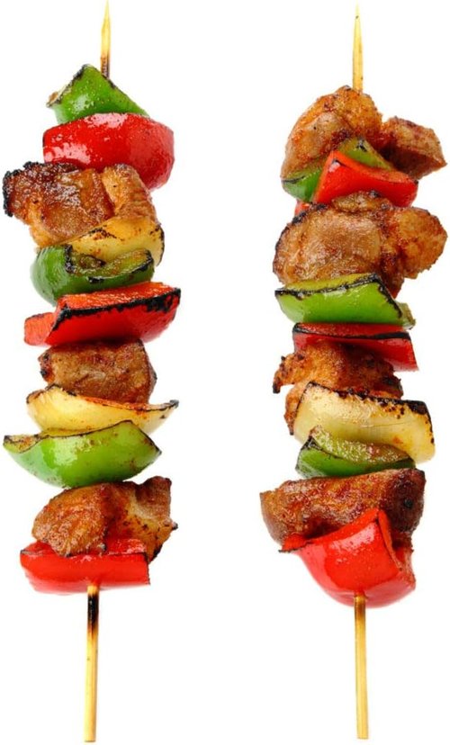 Blue Sky Bamboo Wooden Skewers - 10 Inches | 100-Count - Ideal for Grilling, BBQ, Kebabs & Appetizers