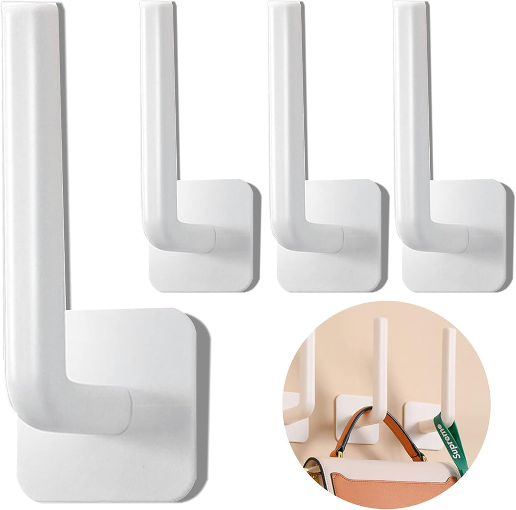 Skiennix Wall Hooks - Multi-Purpose Heavy-Duty 3M Self-Adhesive Hangers for Coats & More | 4 Pcs