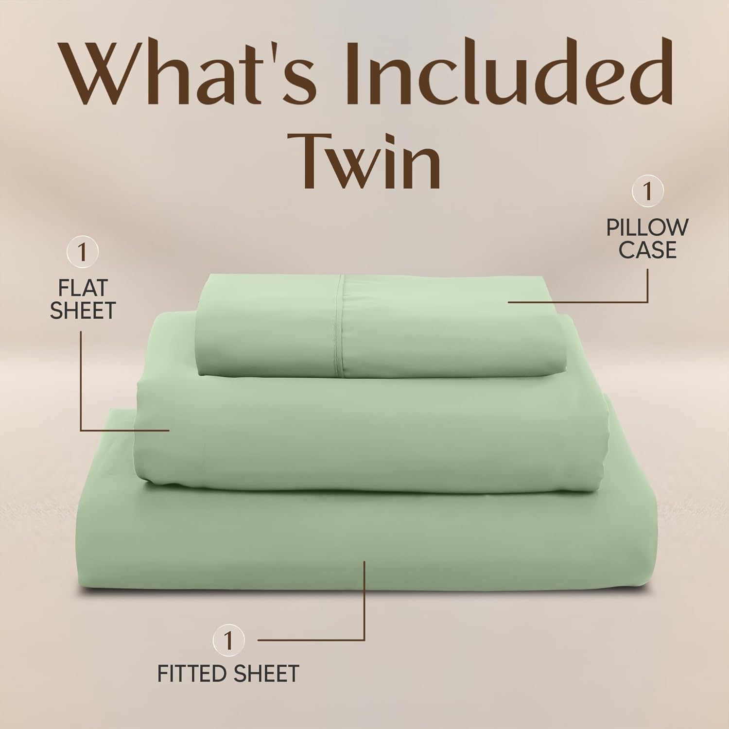 Utopia Bedding Twin Sheet Set - Soft & Breathable Microfiber | 3-Piece Bed Sheets in Sage