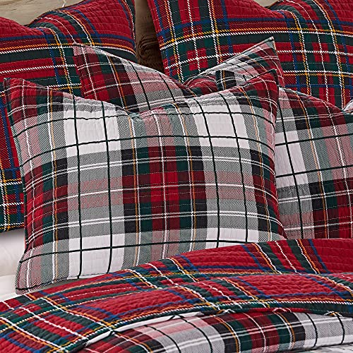 Spencer Plaid Quilt - King Size - Reversible Christmas Tartan
