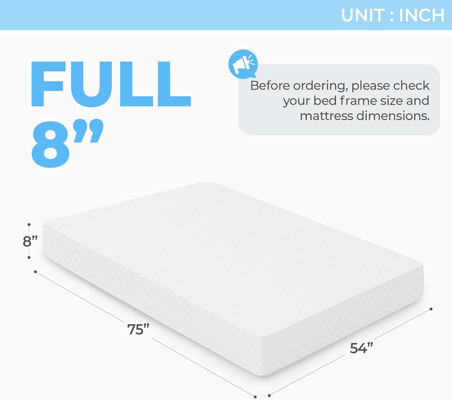 Neo Sleep 8-Inch Full Cooling Gel Memory Foam Mattress - Medium Firm, CertiPUR-US Certified, Enhanced Pressure Relief
