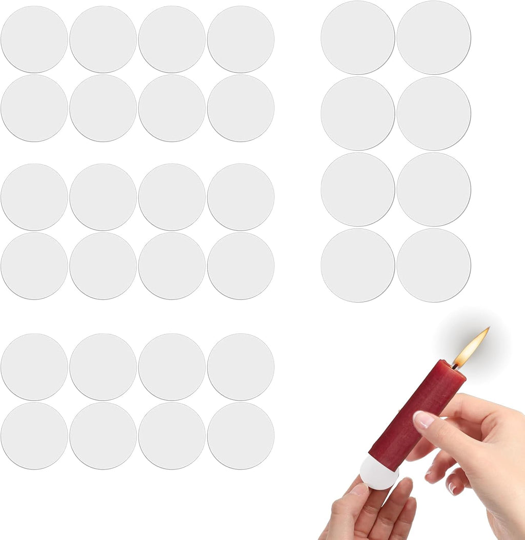 Skiennix 32Pcs Candle Adhesive Grippers - Sticky Dots for Taper Candles & Holders | Perfect for Holiday Decor