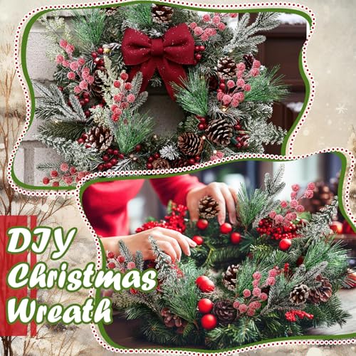 Norme 60-Piece Christmas Greenery Picks Snow Cones for DIY Holiday Decor