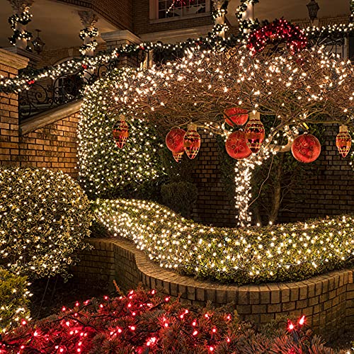 Home Lighting 66ft Fairy String Lights with 200 Warm White LEDs, 8 Modes, Green Wire, Plug-In Indoor Outdoor