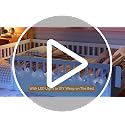 Full Size Montessori Floor Bed with Rails, LED Lights & Storage Shelf