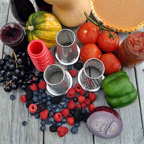 4-Piece Food Strainer and Sauce Maker Accessory Kit for Kitchen Prep