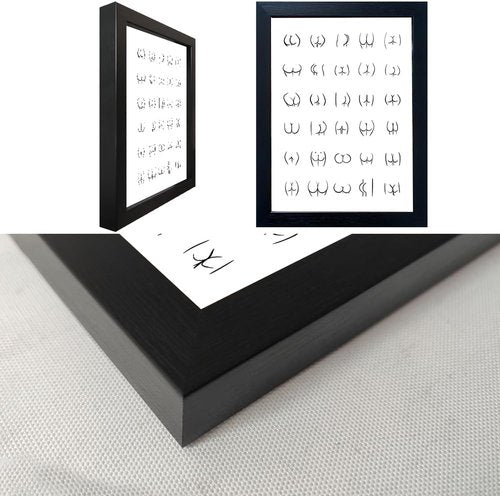 Framed Wall Art | Black and White Canvas Print - Funny Bath Sign for Bathroom Decor