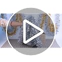 33ft White Metallic Christmas Tinsel Garland for Indoor & Outdoor Decor