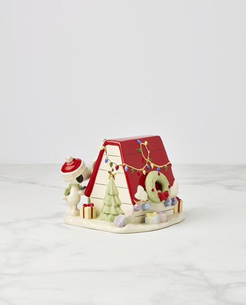 Lenox Snoopy's Christmas Decor Figurine - Festive Peanuts Holiday Decoration for Indoor Use