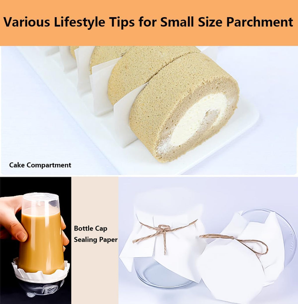 Unbleached Parchment Paper by [Brand Name] - 100 Pcs 6" x 6" Non-Stick Sheets for Baking & Wrapping