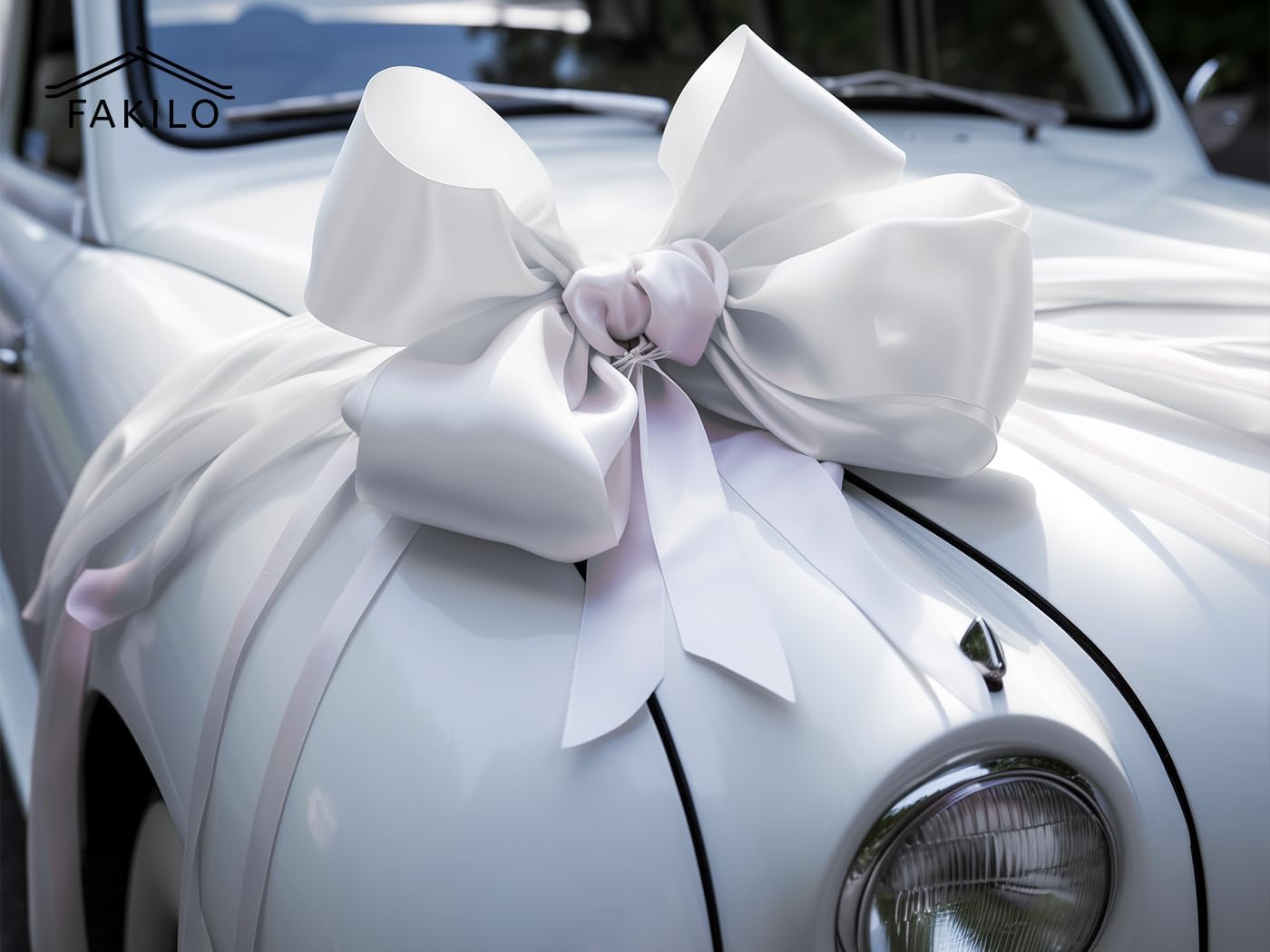 White Satin Ribbon - 4 Inch Wide Double Face for Gift Wrapping & Wedding Decor | 10 Yards