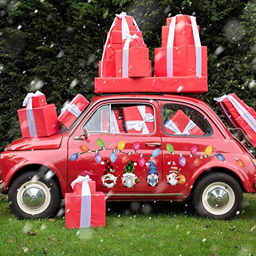 BORAMDO Gnome Christmas Reflective Car Magnets Set - 30Pcs, Variation Gnome-01