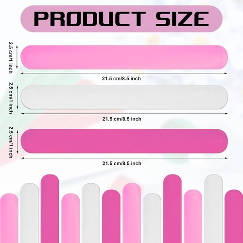 Charniol Wrapping Paper Roll Holder - 12 Silicone-Covered Metal Strips for Gift Storage | 1 x 9 Inch (Rose Red, Pink, White)