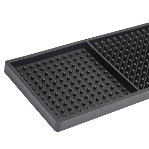 2 Packs Bar Mats 24 " x 3 " With Absorbent Towel,Bar Matts,Non-Slip Bar Service Spill Mat,Coffee Mat for Home Bar,For Cocktail Bartender Restaurant Kitchen Counter Top Cup Barber Station Mats