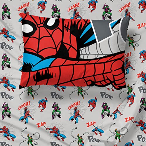 Marvel Spiderman 7-Piece Queen Bedding Set with Comforter & Sheets