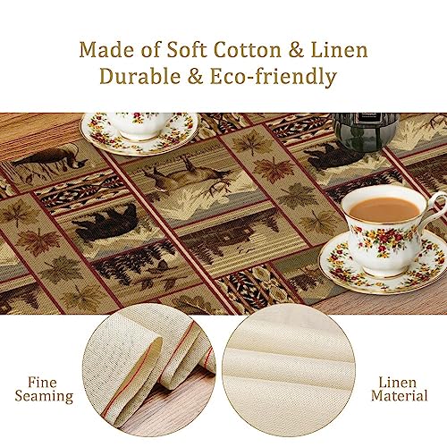 13x36in Retro Rustic Table Runner – Farmhouse Decor, JESTRONRY 13x36in (Retro Rustic-11) Linen Cotton