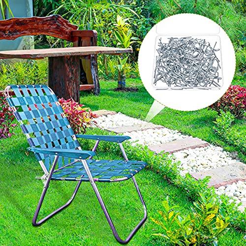 Metal Lawn Chair Webbing Clips, 100-Piece Chair Frame Replacement Hooks