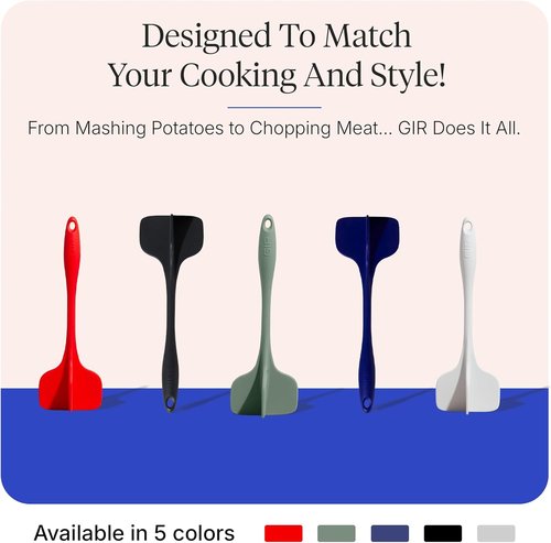 GIR Premium Silicone Quad Meat Chopper - 4 Blade Design for Ground Beef & Potatoes | 12 IN, Black