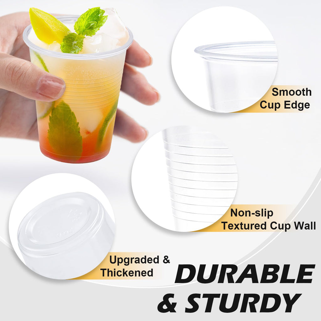Clawsoff 1500 Pack 5 oz Clear Plastic Cups, Small Bathroom Cup Bulk, Disposable Mouthwash Cup, Cold Party Drinking Cups for Picnics, Ceremonies, Events
