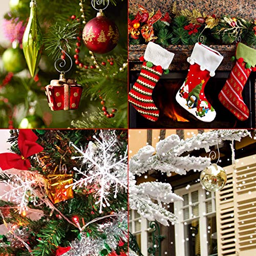 120 Pack Gold Christmas Ornament Hooks - Decorative Wire Tree Hangers