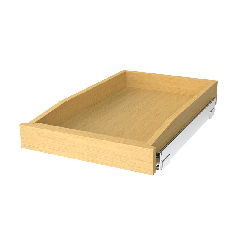 Wooden Pull out Cabinet Organizer 17" W x 21" D x 3.35" H, Heavy Duty Slide Out Drawers Pull-Out Home Organizers for Kitchen Cabinets