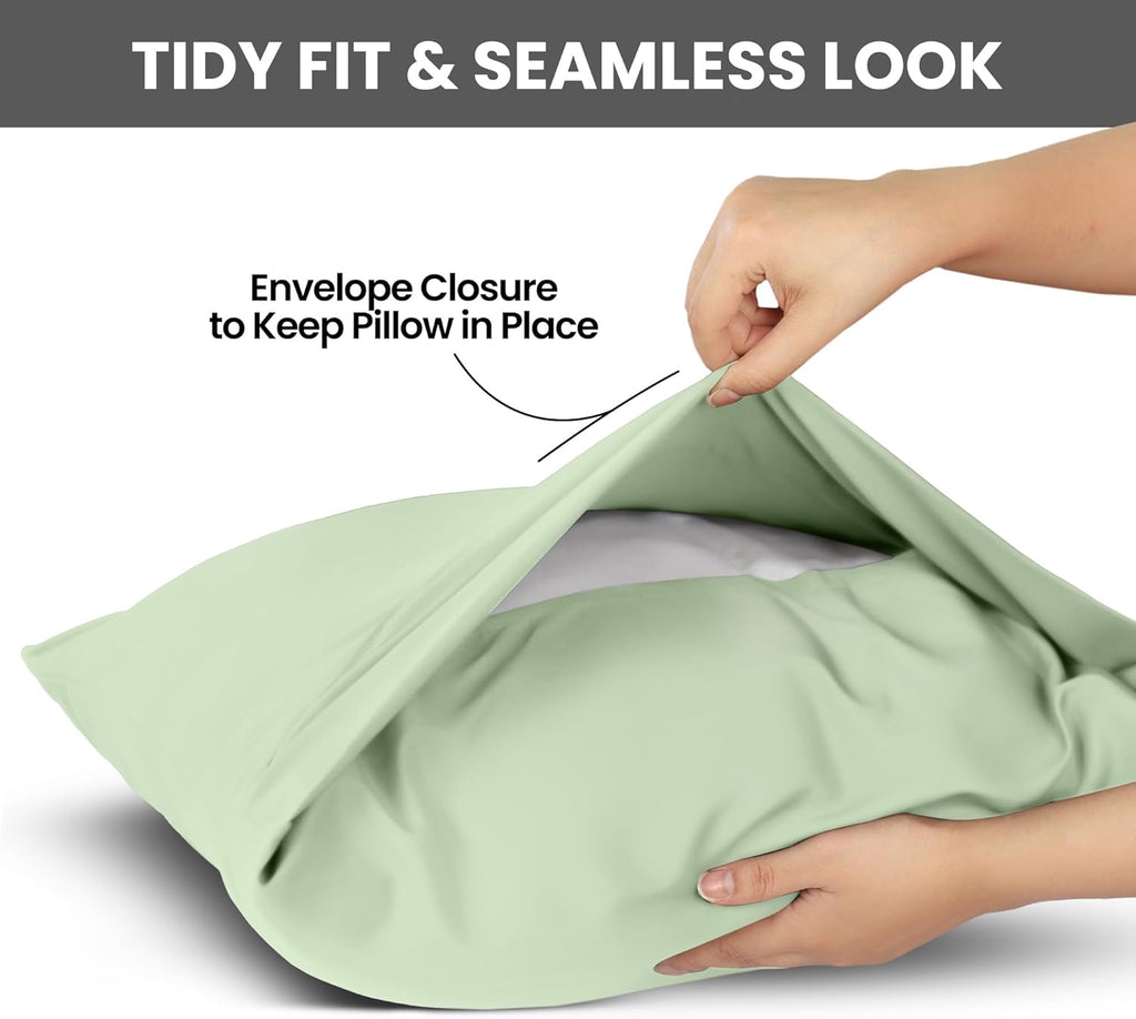 Utopia Bedding Pillow Cases | Soft Brushed Microfiber 2-Pack - Oeko-TEX Certified, 20x26 Inches (Sage)
