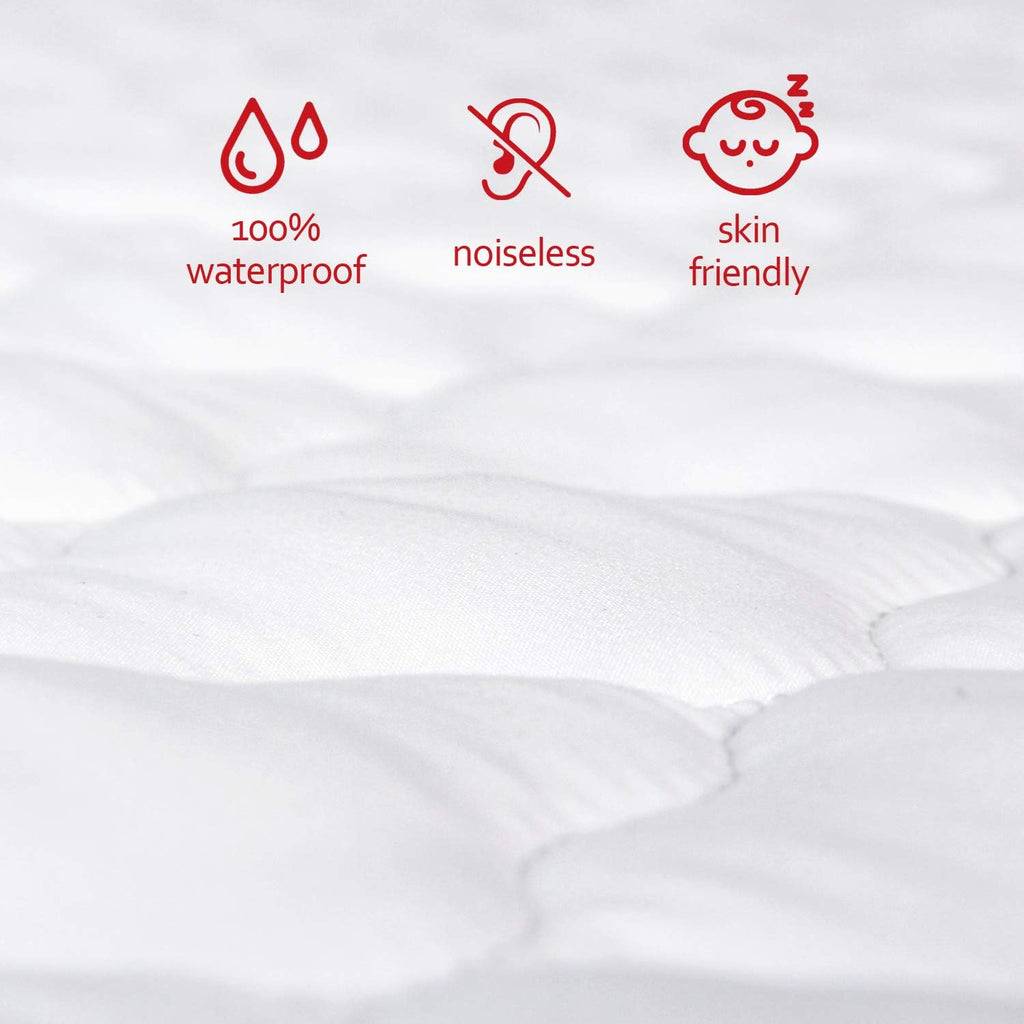 Skiennix Waterproof Pack and Play Mattress Pad - Fitted Cotton Protector for Graco Play Yard | Mini Crib Sheet Cover