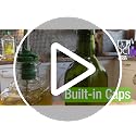 Airtight Olive Oil Pour Spout - One-Handed Bottle Pourer, Green - 2 Pack